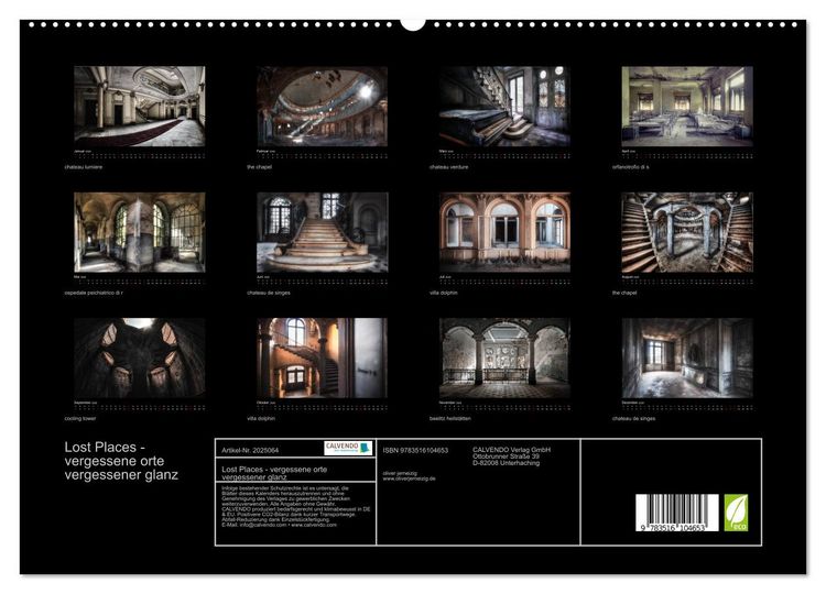 Produktbild: Lost Places - vergessene orte vergessener glanz (hochwertiger Premium Wandkalender 2026 DIN A2 quer), Kunstdruck in Hochglanz