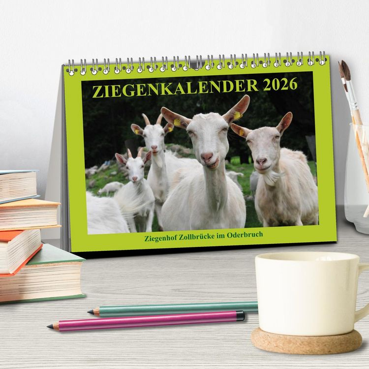 Produktbild: Ziegenkalender 2026 (Tischkalender 2026 DIN A5 quer), CALVENDO Monatskalender