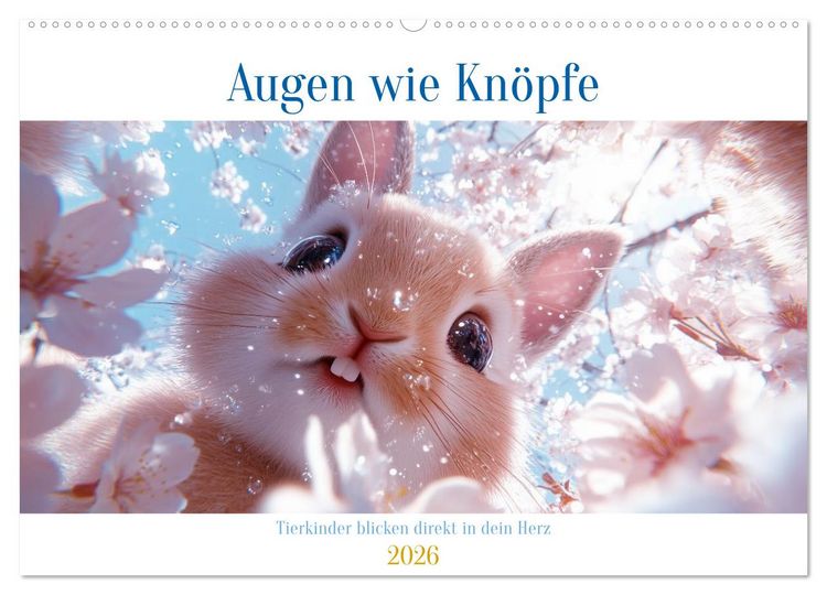 Produktbild: Augen wie Kn&ouml;pfe (Wandkalender 2026 DIN A2 quer), CALVENDO Monatskalender