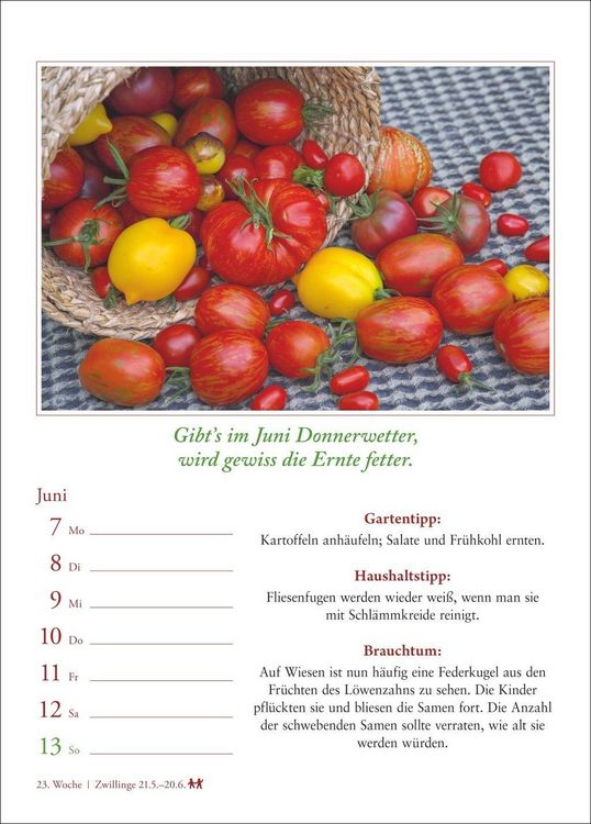 Produktbild: Bauernweisheiten Wochenkalender 2027 - Bauernregeln, Brauchtum, Gartentipps, Haushaltstipps