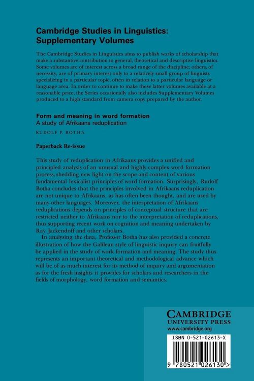 Produktbild: Form and Meaning in Word Formation