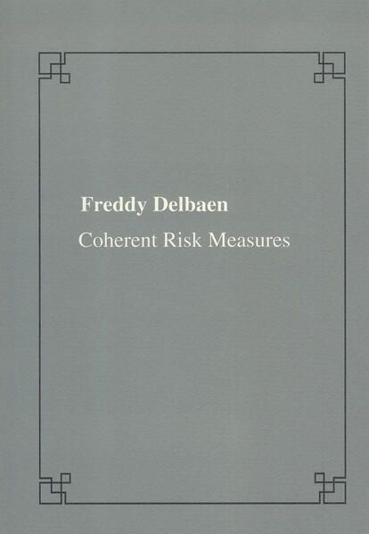 Produktbild: Coherent risk measures