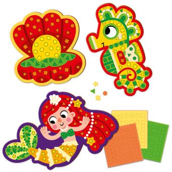 Produktbild: Kreativ-Set Roter K&auml;fer Soft-Mosaik Die kleine Meerjungfrau RK8010-07