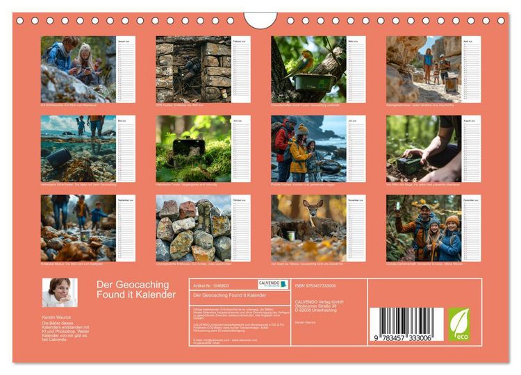 Produktbild: Der Geocaching Found it Kalender (Wandkalender 2026 DIN A4 quer), CALVENDO Monatskalender