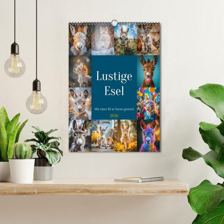 Produktbild: Lustige Esel (Wandkalender 2026 DIN A3 hoch), CALVENDO Monatskalender