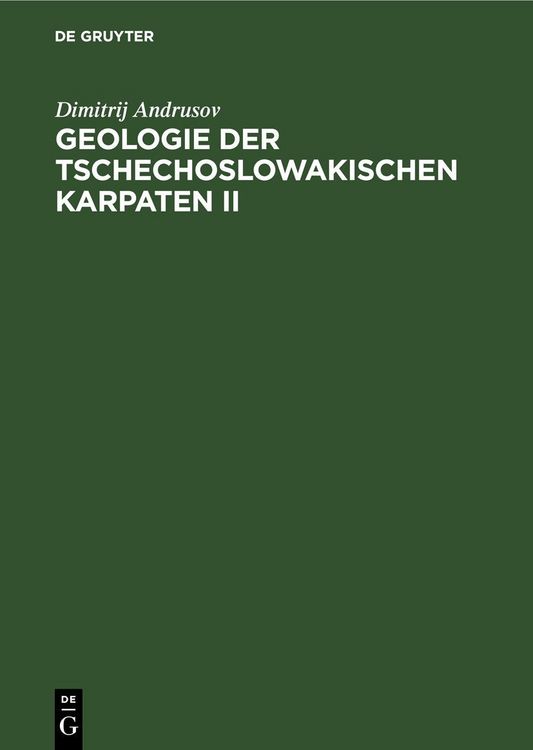 Produktbild: Geologie der Tschechoslowakischen Karpaten II