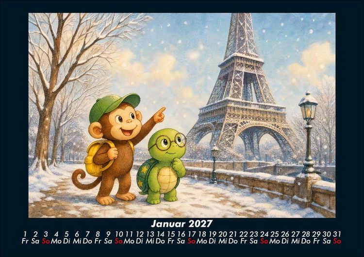 Produktbild: Taz & Milo entdecken ber&uuml;hmte Bauwerke 2027 Fotokalender DIN A5