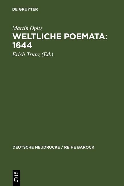 Produktbild: Weltliche Poemata : 1644