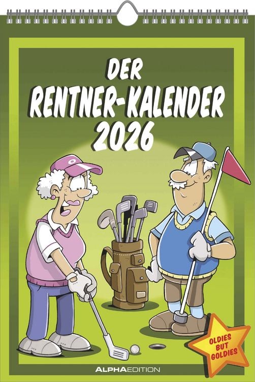 Bild vom Artikel Der Rentner-Kalender 2026 - Bild-Kalender 23,7x34 cm - mit lustigen Cartoons - Humor-Kalender - Comic - Wandkalender - mit Platz für Notizen - Alpha E vom Autor Alpha Edition