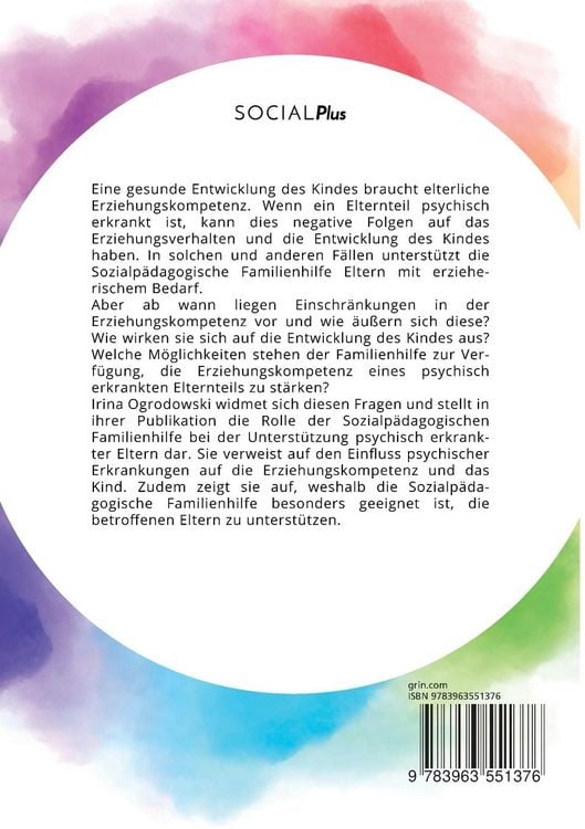 Produktbild: Sozialp&auml;dagogische Familienhilfe bei psychisch erkrankten Eltern. Unterst&uuml;tzende Ma&szlig;nahmen f&uuml;r eine gesunde Entwicklung des Kindes
