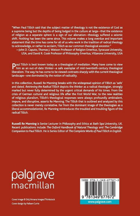 Produktbild: Retrieving the Radical Tillich