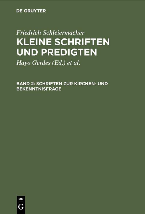 Produktbild: Schriften zur Kirchen- und Bekenntnisfrage