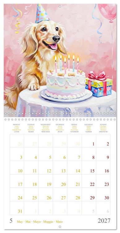 Produktbild: Dachshund Happiness (Wall Calendar 2027 12 &times; 12 Inch) CALVENDO 12 Month Wall Calendar
