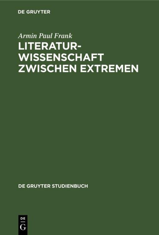 Produktbild: Literaturwissenschaft zwischen Extremen
