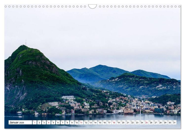 Produktbild: Impressionen vom Luganer See (Wandkalender 2026 DIN A3 quer), CALVENDO Monatskalender