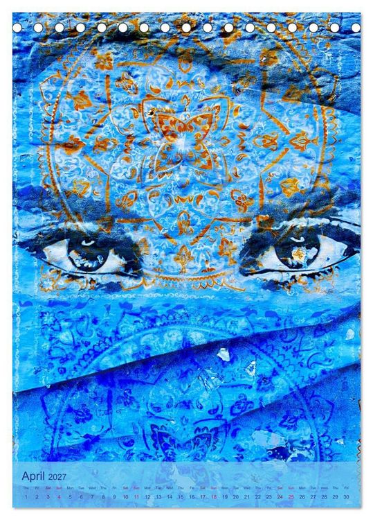 Produktbild: Chefchouen - The Blue City (Desk Calendar 2027 DIN A5 portrait), CALVENDO 12 Month DeskCalendar