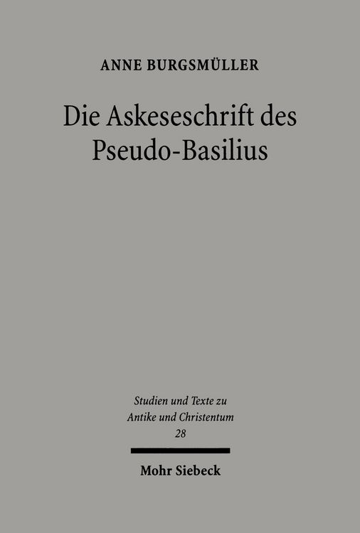 Produktbild: Die Askeseschrift des Pseudo-Basilius