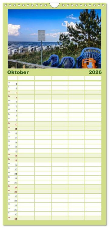 Produktbild: Familienplaner 2026 - Boltenhagen - Meer erleben mit 5 Spalten (Wandkalender, 21 x 45 cm) CALVENDO