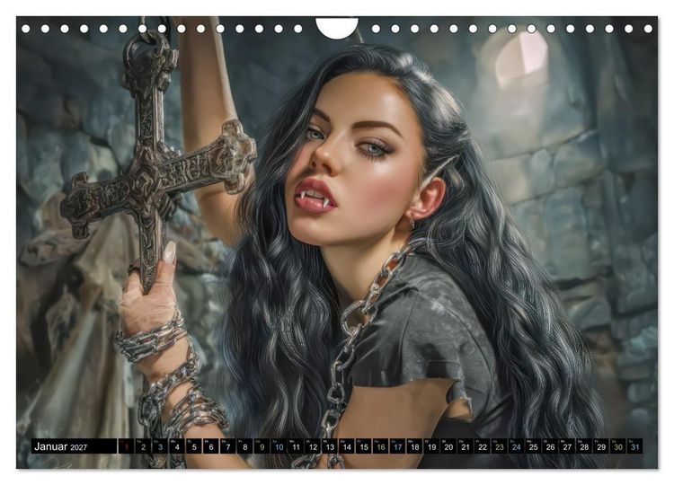 Produktbild: Vampire - Blutdurstige Nachtgestalten (Wandkalender 2027 DIN A4 quer), CALVENDO Monatskalender