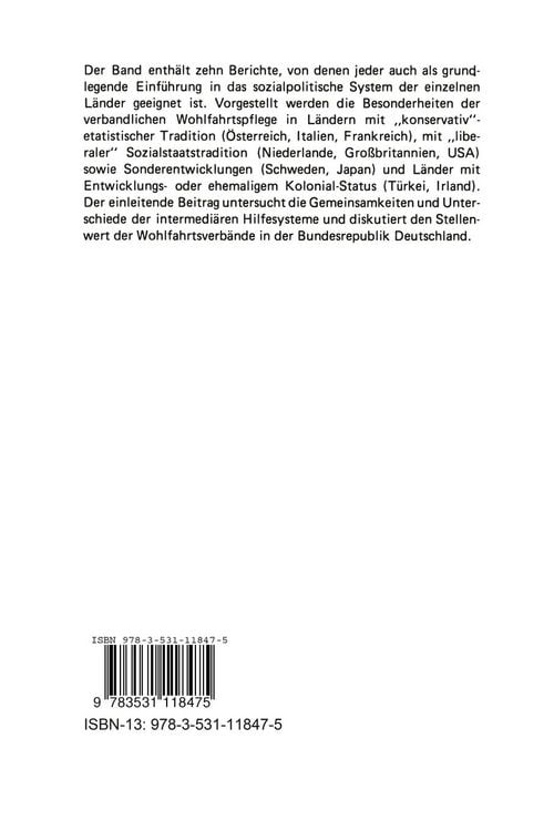 Produktbild: Verbandliche Wohlfahrtspflege im internationalen Vergleich