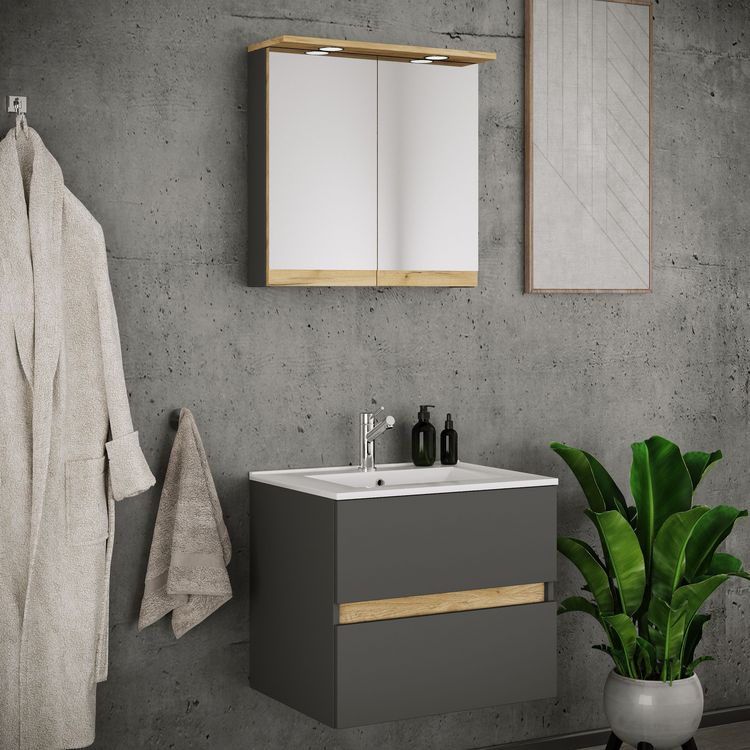 Produktbild: 3 tlg. Badm&ouml;bel-Set mit Waschbecken Cosila-I 61 cm