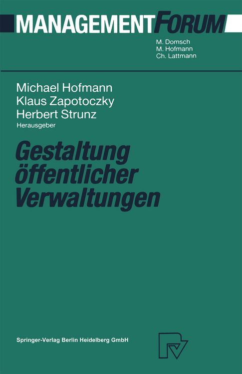 Produktbild: Gestaltung &ouml;ffentlicher Verwaltungen