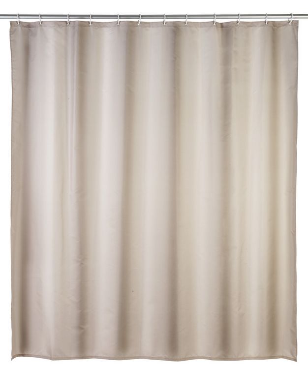 Produktbild: Anti-Schimmel Duschvorhang Uni Beige, 180 x 200 cm, Textil (Polyester), waschbar