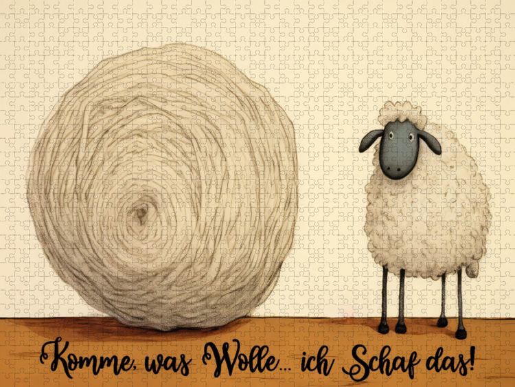 Produktbild: CALVENDO Puzzle Wollschaf | 2000 Teile Lege-Gr&ouml;&szlig;e 90x67cm Foto-Puzzle f&uuml;r gl&uuml;ckliche Stunden