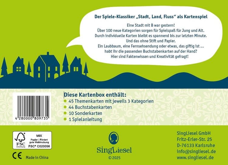 Produktbild: Stadt, Land, Tralala | "Stadt, Land, Fluss" als Kartenspiel