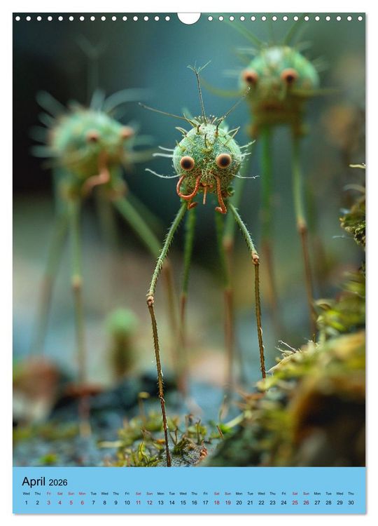 Produktbild: Microbial Cuteness (Wall Calendar 2026 DIN A3 portrait), CALVENDO 12 Month Wall Calendar
