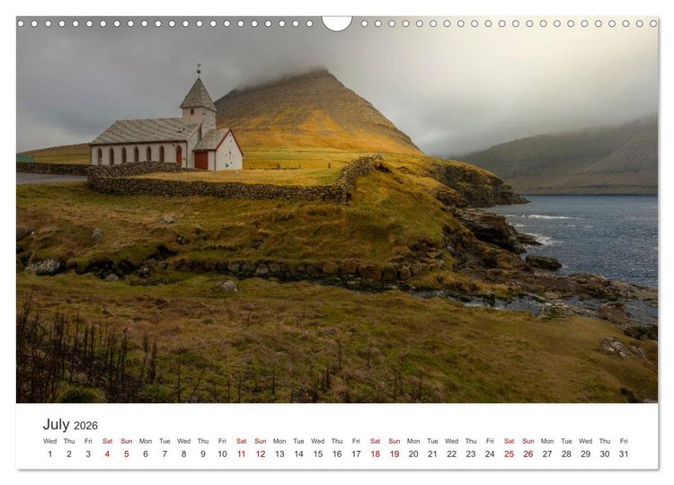 Produktbild: Autumn light at Faroe island (Wall Calendar 2026 DIN A3 landscape), CALVENDO 12 Month Wall Calendar