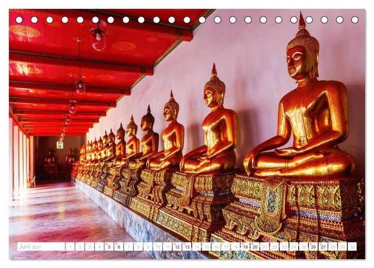 Produktbild: Bangkok - Thailands Hauptstadt in bunten Bildern (Tischkalender 2027 DIN A5 quer), CALVENDO Monatskalender