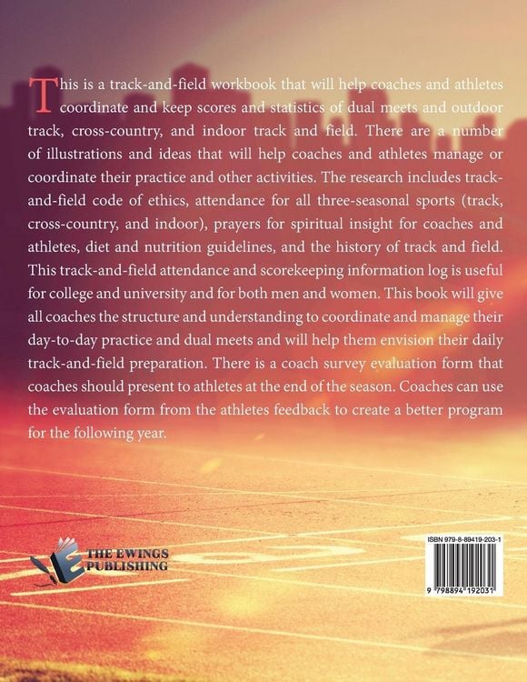 Produktbild: College and University Track, Cross-Country and Indoor Attendance and Scorekeeping Information Log