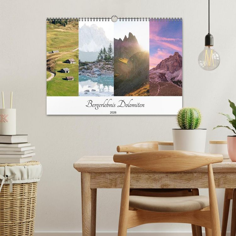Produktbild: Bergerlebnis Dolomiten (Wandkalender 2026 DIN A3 quer), CALVENDO Monatskalender