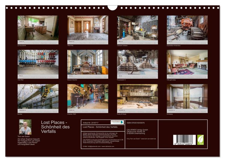 Produktbild: Lost Places - Sch&ouml;nheit des Verfalls (Wandkalender 2026 DIN A3 quer), CALVENDO Monatskalender
