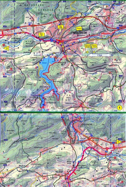 Produktbild: Ruhr-Sieg-Radweg Radtourenkarte