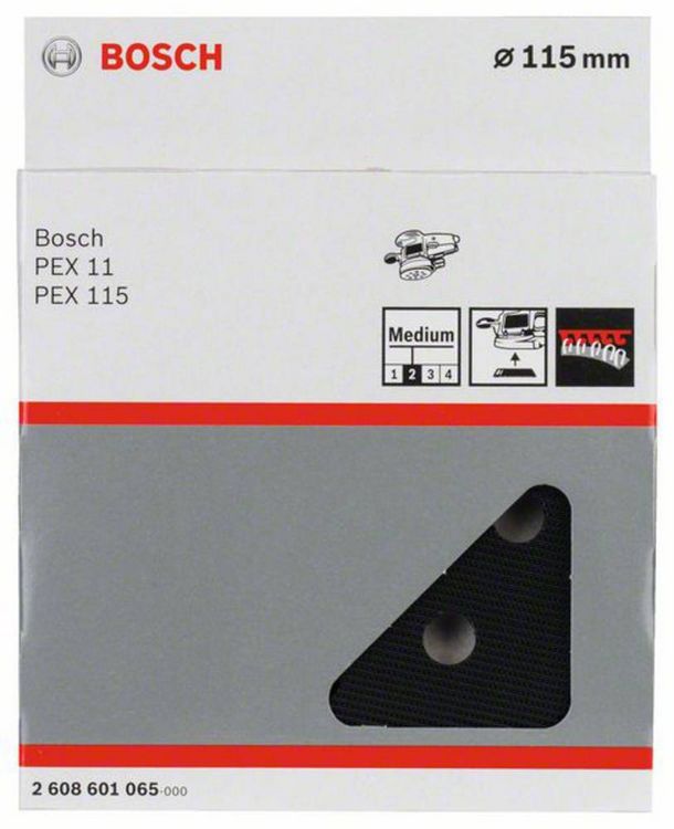 Produktbild: Bosch Accessories 2608601065 Schleifteller mittel, 115 mm, f&uuml;r PEX 115 Durchmesser 115 mm Passend f&uuml;r (Details) Exzenterschleifer PEX 115