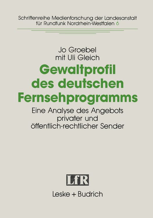 Produktbild: Gewaltprofil des deutschen Fernsehprogramms