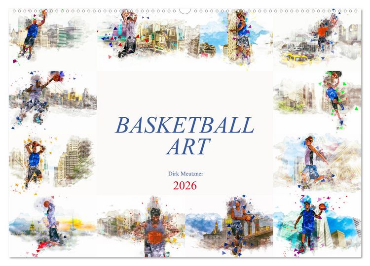 Produktbild: Basketball Art (Wandkalender 2026 DIN A2 quer), CALVENDO Monatskalender