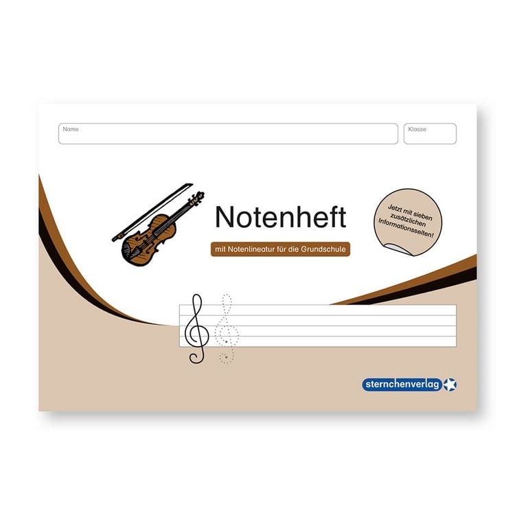 Produktbild: Notenheft mit Notenlineatur f&uuml;r die Grundschule