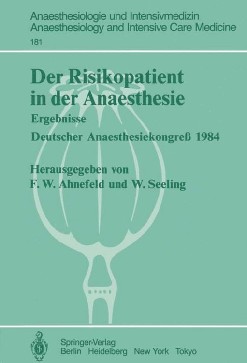 Produktbild: Der Risikopatient in der Anaesthesie