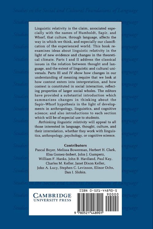 Produktbild: Rethinking Linguistic Relativity