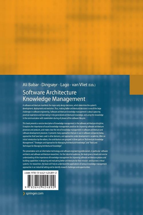 Produktbild: Software Architecture Knowledge Management