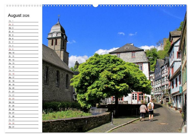 Produktbild: Eine Perle in der Eifel - Monschau (Wandkalender 2026 DIN A2 quer), CALVENDO Monatskalender