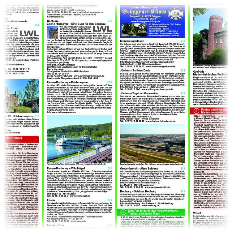 Produktbild: Publicpress Motorradkarte Bergisches Land, Ruhrgebiet, Niederrhein 1:200.000