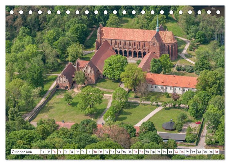 Produktbild: Ostbrandenburg von oben (Tischkalender 2026 DIN A5 quer), CALVENDO Monatskalender