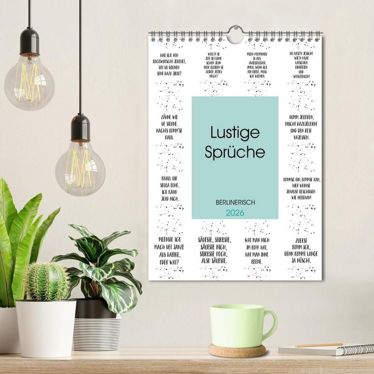 Produktbild: BERLINERISCH Lustige Spr&uuml;che (Wandkalender 2026 DIN A4 hoch), CALVENDO Monatskalender