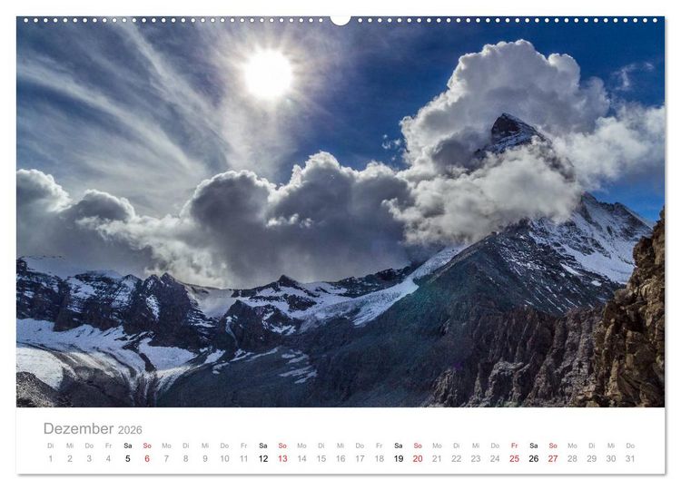 Produktbild: Walliser Alpen &ndash; Europas &raquo;kleiner&laquo; Himalaya (hochwertiger Premium Wandkalender 2026 DIN A2 quer), Kunstdruck in Hochglanz