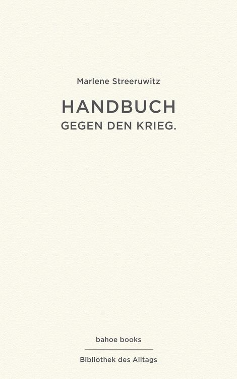 Produktbild: Handbuch gegen den Krieg