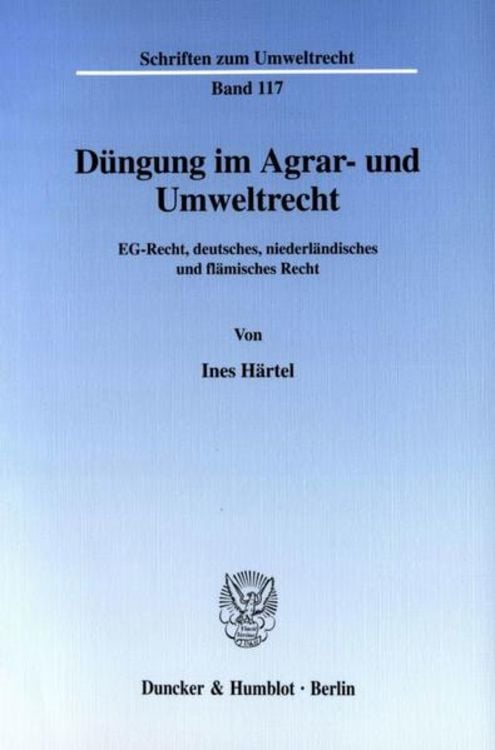 Produktbild: D&uuml;ngung im Agrar- und Umweltrecht